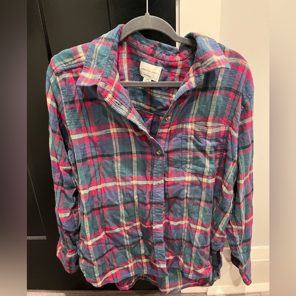 American eagle flannel boyfriend fit